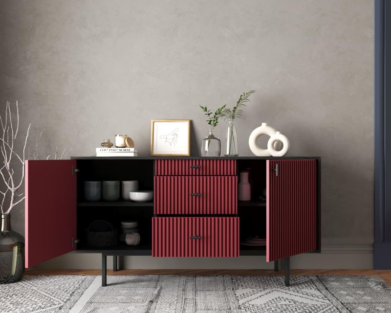 Комод Этажерка "Emerson" красный BD-3090836 фото 2
