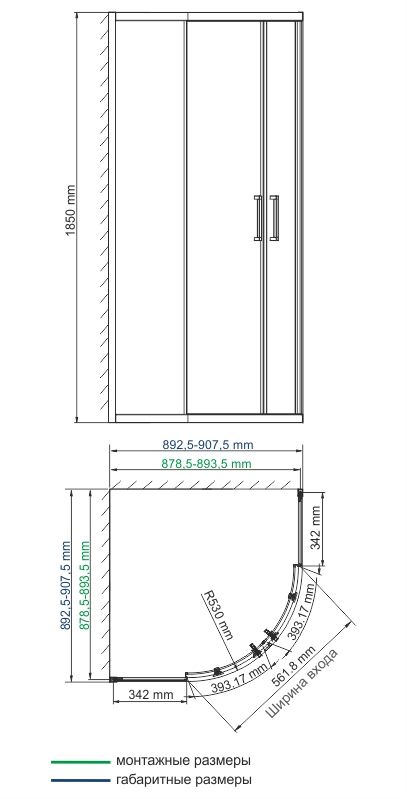 Душевой уголок WasserKRAFT Lippe 45S01 90x90 см фото 3