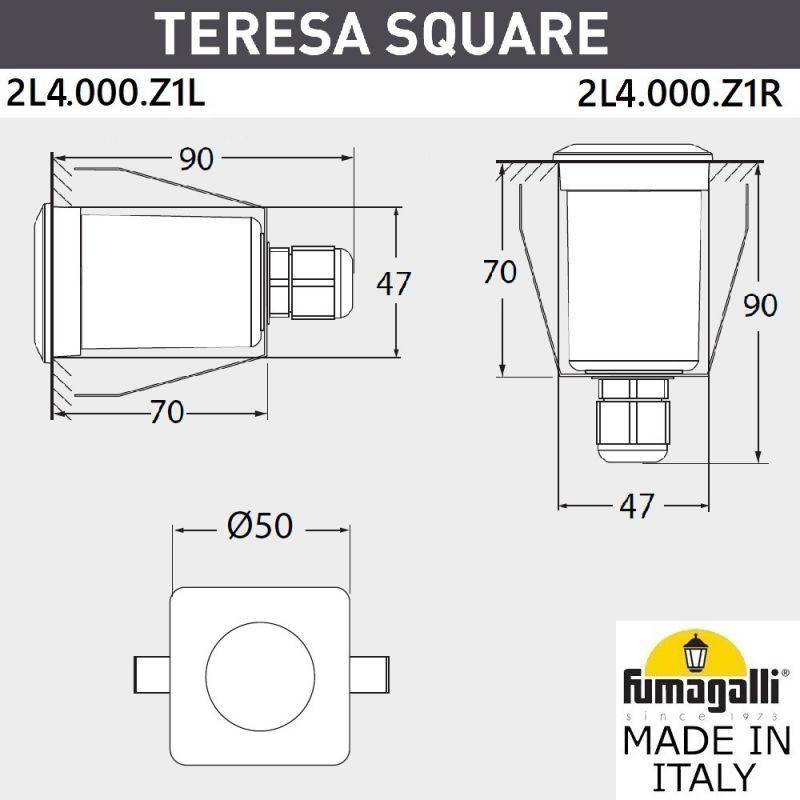 Светильник уличный Fumagalli TERESA черный, прозрачный 2L4.000.000.AXZ1L