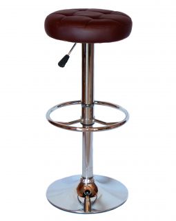 Барный стул Dobrin 5008-LM BRUNO,  цвет сиденья коричневый, цвет основания хром