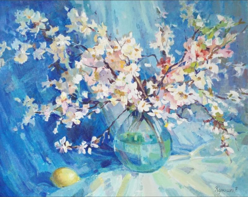 Картина "Цветущие веточки" Виктория Коркишко