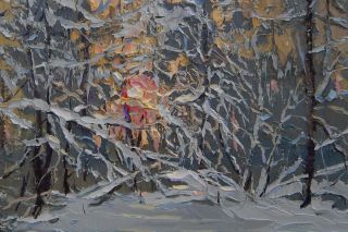 Картина "Зимушка зима" 30x20 Головченко Алексей