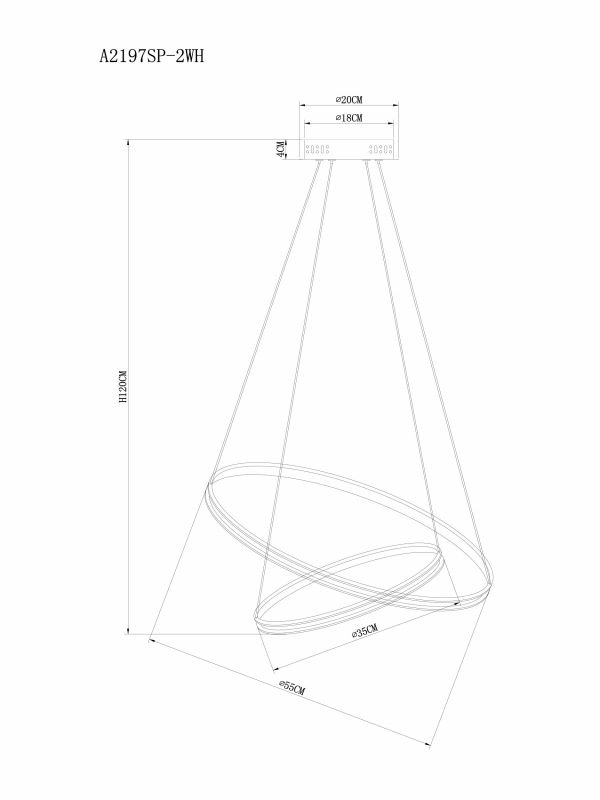 Подвесная люстра Arte Lamp FRODO A2197SP-2WH