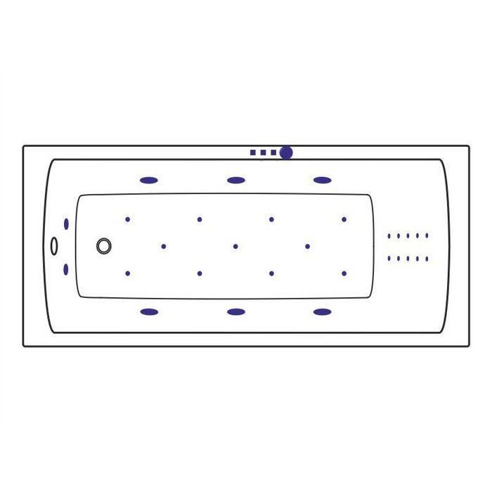 Акриловая ванна Excellent Aquaria WAEX.AQU16.ULTRANANO.CR, с гидромассажем, 160x70 см фото 2