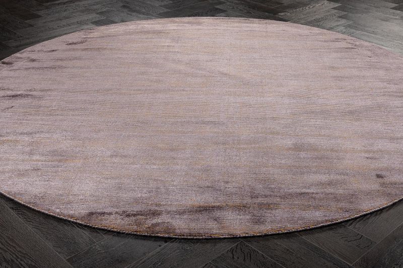 Индийский ковер из шерсти и арт-шёлка Carpet «MURUGAN» PLAIN-BRN-RUS-D04/A032(Round) 250 x 250 см