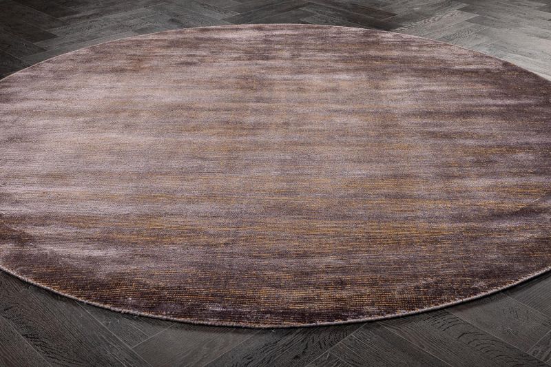 Индийский ковер из шерсти и арт-шёлка Carpet «MURUGAN» PLAIN-BRN-RUS-D04/A032(Round) 250 x 250 см