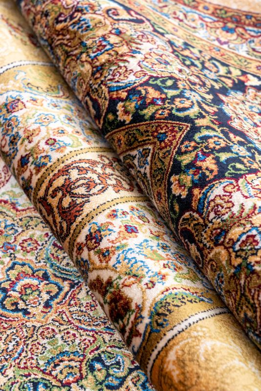 Турецкий ковер из шёлка и модала Carpet «SILK QUM» 9056E-BGE-NAVY 300 x 400 см фото 10