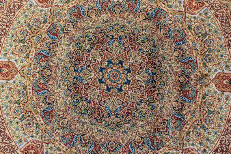 Турецкий ковер из шёлка и модала Carpet «SILK QUM» 9056E-BGE-NAVY 300 x 400 см фото 11