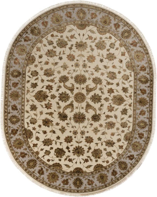 Индийский ковер из шерсти и шёлка Carpet «PLATINUM» AK1500-BIVR-FAW(Oval) 251 x 355 см фото 1