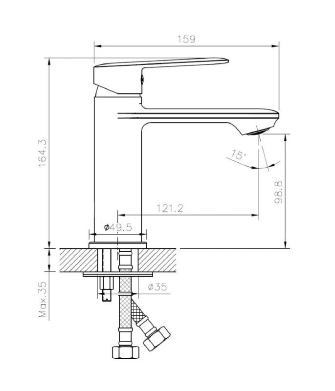 Смеситель для раковины Agger Clean A2402100