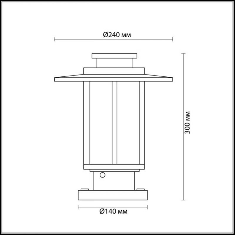 Уличный светильник на столб Odeon Light MITO на столб IP54 E27 18W 220V 4047/1B фото 2