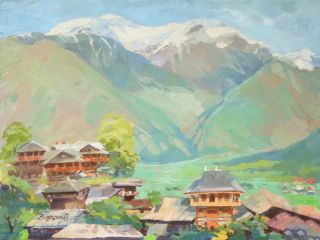 Картина "Гималаи. В Наггаре весна" Ведешина Зинаида