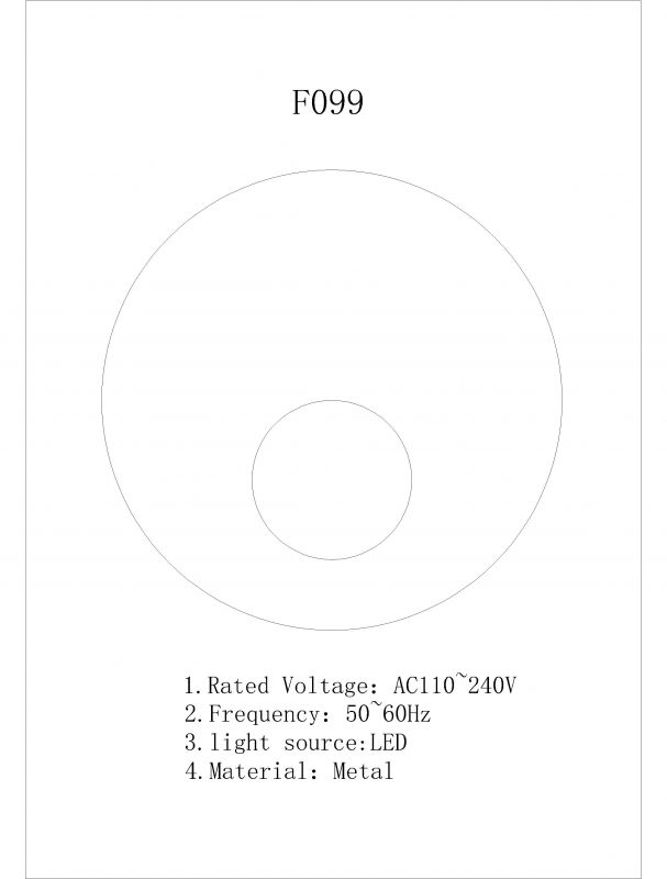 Настенный светильник iLedex MOON F099-9W-3000K WH-BK