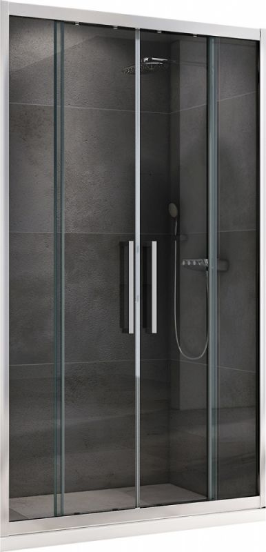 Душевая дверь ABBER Schwarzer Diamant AG33160H 160 см, профиль хром, стекло прозрачное фото 1