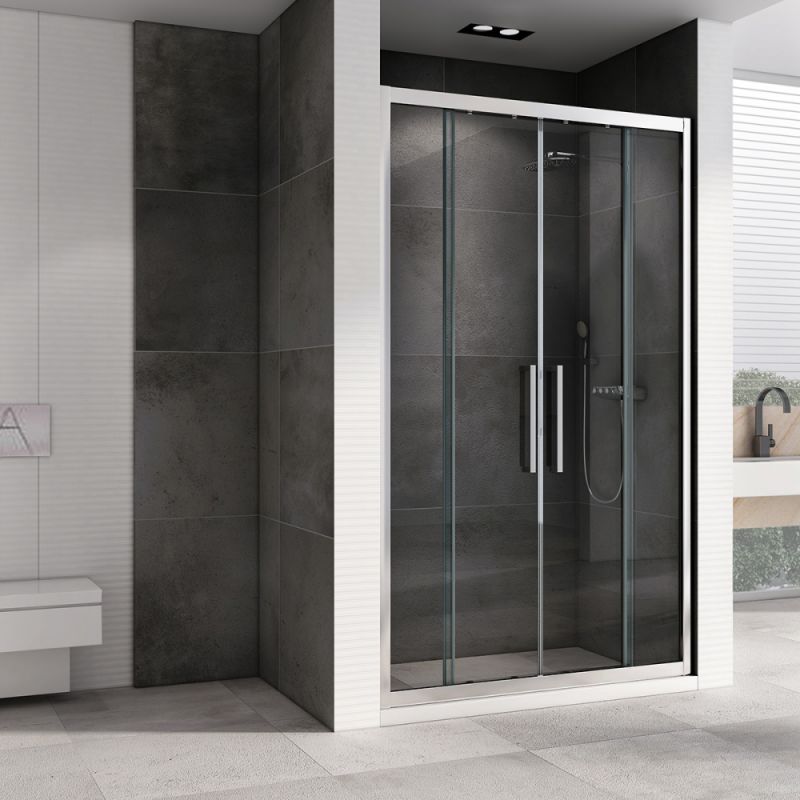Душевая дверь ABBER Schwarzer Diamant AG33160H 160 см, профиль хром, стекло прозрачное фото 2
