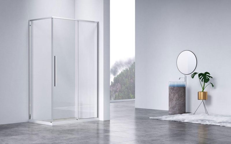 Душевой уголок Vincea Slim-N VSR-4SN8010CL 100x80 см, профиль хром, стекло прозрачное фото 1