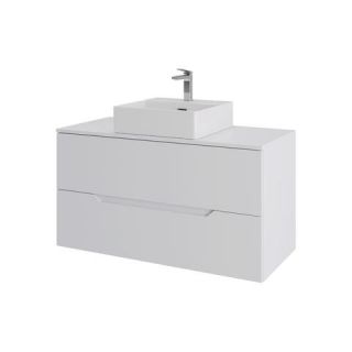 Подвесная тумба с раковиной Orange Line Li-100TuwMDF+B04-500W, 100 см