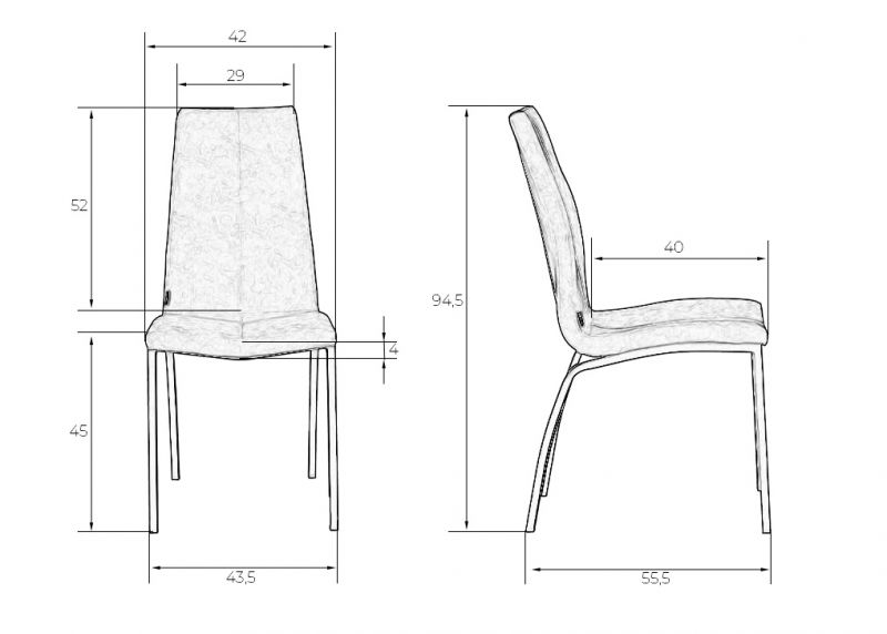 Стул обеденный DOBRIN MARK, черные ножки, коричневая винтажная экокожа (RU-05) 304S-LML-MARK фото 4