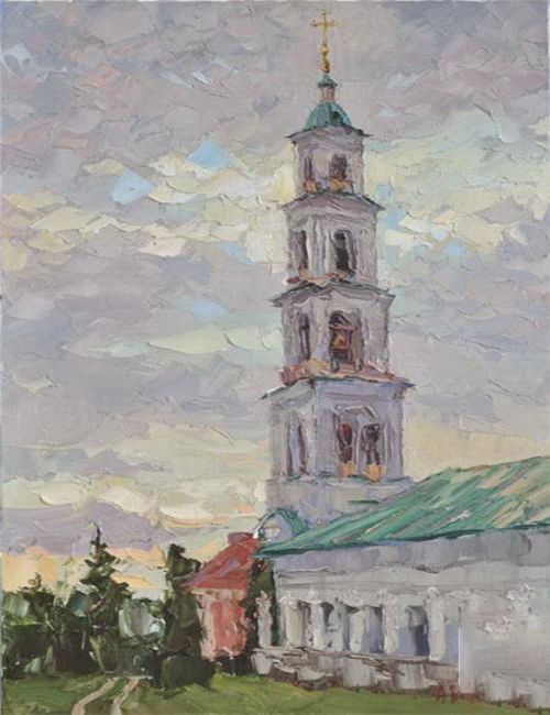 Картина "Колокольня Спасского собора в Елабуге" Вилков Андрей