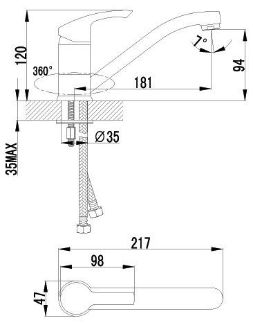 Смеситель Lemark plus Strike LM1104C