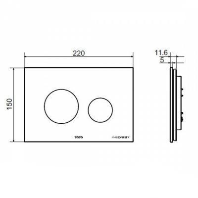 Клавиша смыва Toto Neorest E00003T фото 2