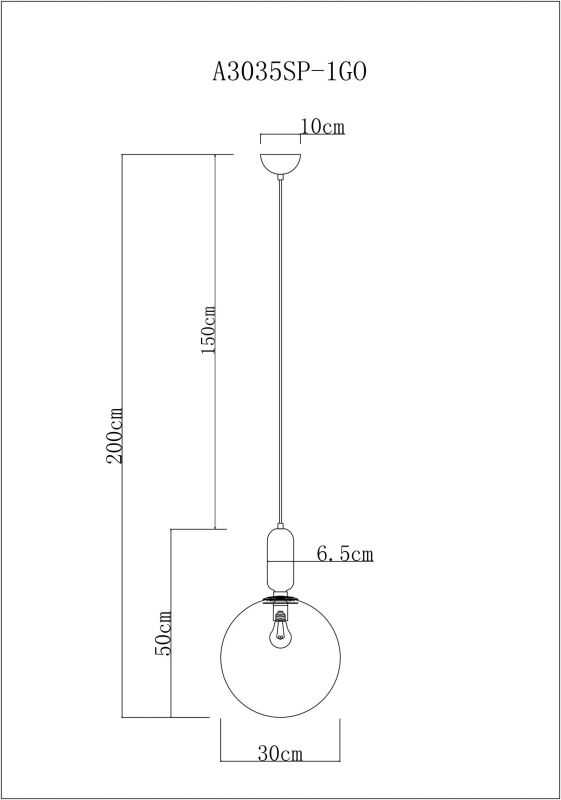 Подвесной светильник Arte Lamp BOLLA-SOLA A3035SP-1GO фото 4