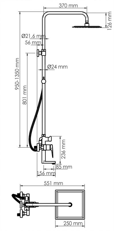 Донный клапан Push-up WasserKRAFT A167