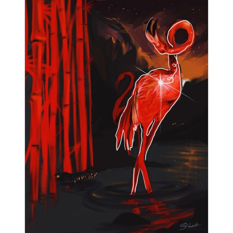 Картина "Flamingo,s dance" Александра Куликова