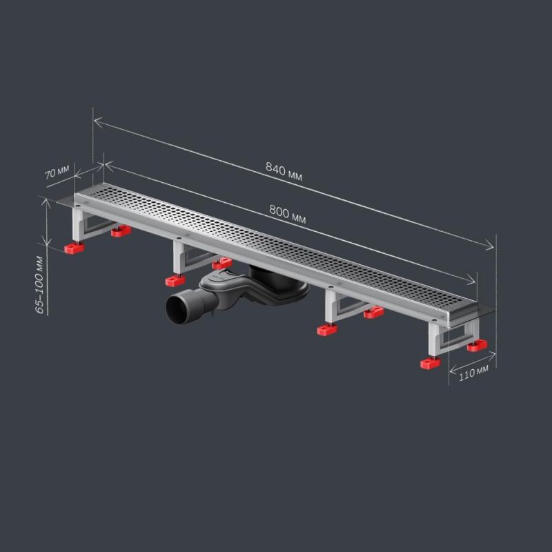 Душевой лоток AM.PM MasterFlow W01SC-P11-080-01SB сталь