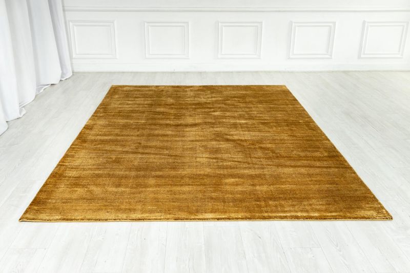 Индийский ковер из арт-шёлка и шерсти Carpet «MURUGAN» PLAIN-ANT-GLD-DC01/F033 74 x 140 см