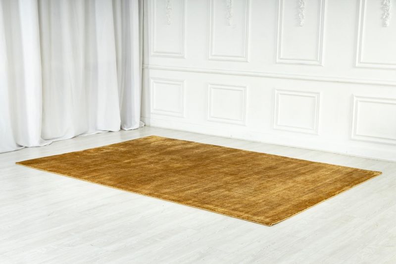 Индийский ковер из арт-шёлка и шерсти Carpet «MURUGAN» PLAIN-ANT-GLD-DC01/F033 74 x 140 см