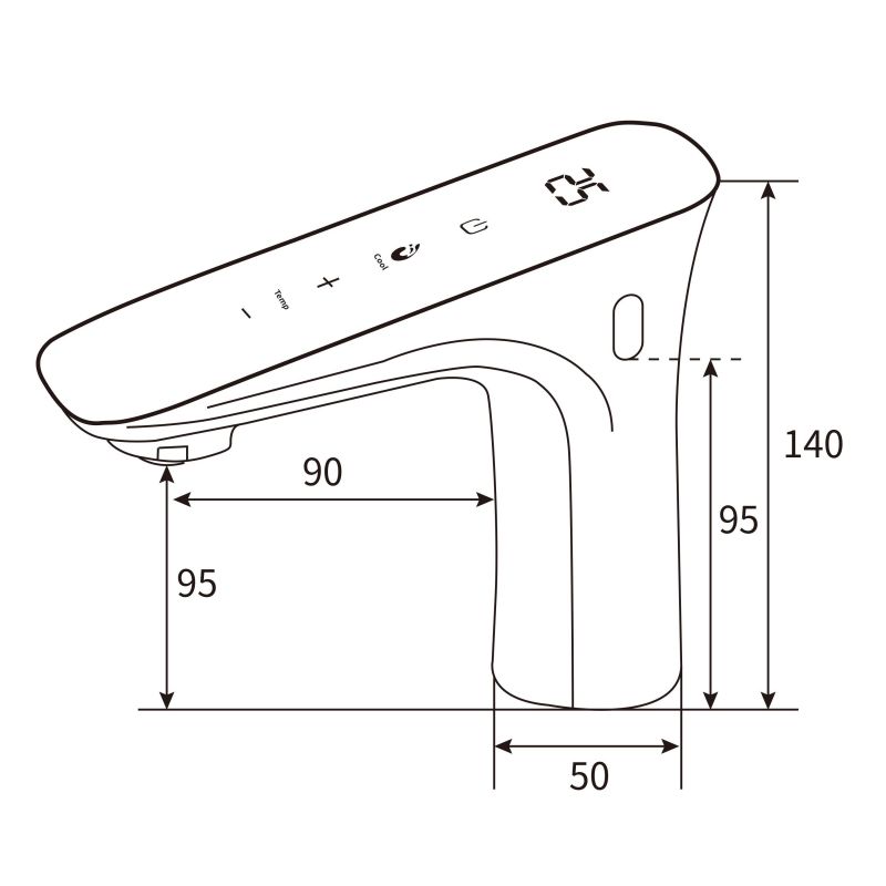 Электронный смеситель для раковины BeWash Photocell BWAM0BS8041