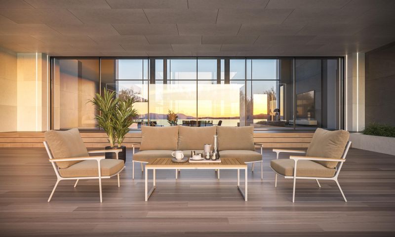 Лаунж зона Gardenini Premium Calma Long (двухместный диван, кофейный столик, 2 кресла) BD-3121419 фото 14