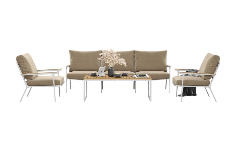 Лаунж зона Gardenini Premium Calma Long (двухместный диван, кофейный столик, 2 кресла) BD-3121419 фото 1