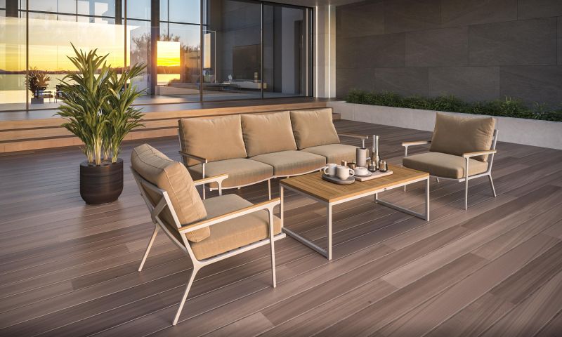 Лаунж зона Gardenini Premium Calma Long (двухместный диван, кофейный столик, 2 кресла) BD-3121419 фото 15