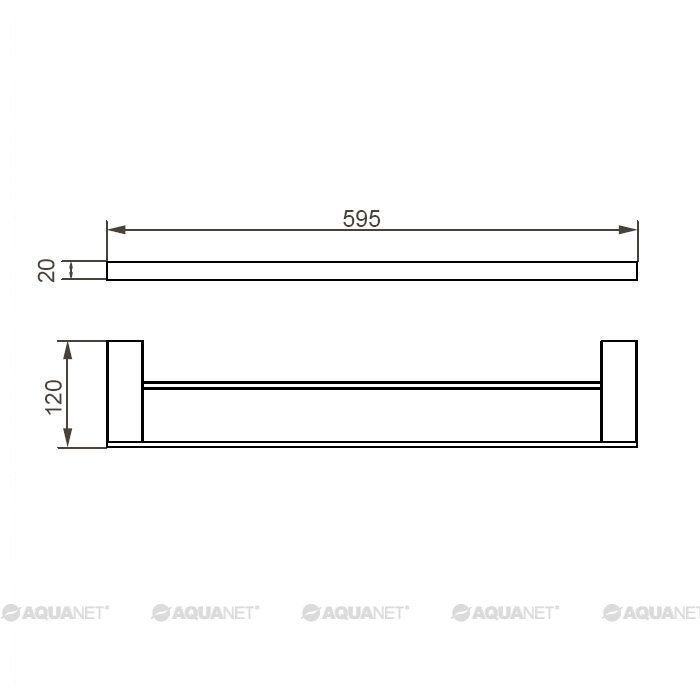 Держатель для полотенец Aquanet 5624DMB (60 см) 00241910 черный