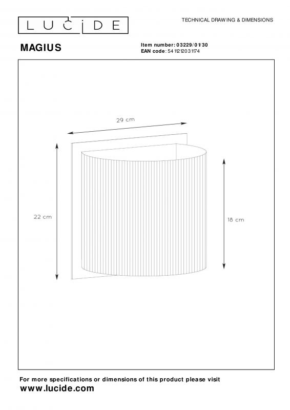 Бра Lucide MAGIUS 03229/01/30