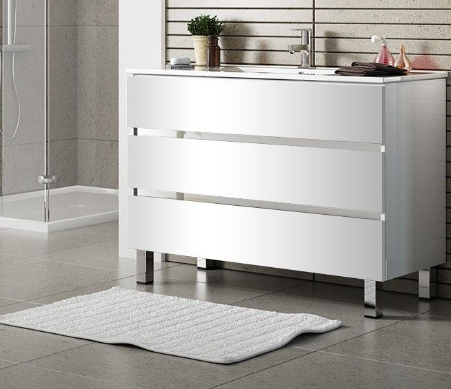 Тумба под раковину напольная SanVit Кубэ-9 kkube3120w белая 120 см фото 2
