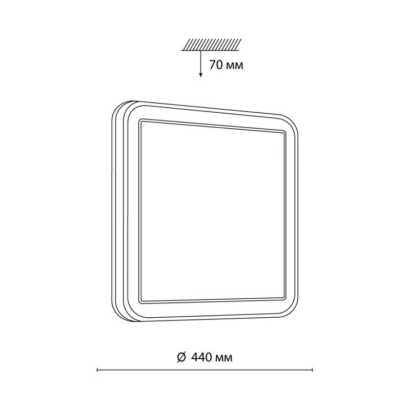 Настенно-потолочный светильник Sonex AKUNA PALE LED 48W 3000-4200-6300K IP43 7621/DL фото 2