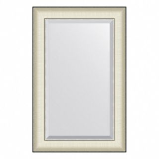 Зеркало настенное с фацетом Evoform Exclusive в багетной раме белая кожа с хромом, 54х84 см, BY 7450