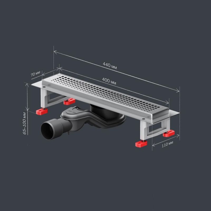 Душевой лоток AM.PM MasterFlow W01SC-P11-040-01SB сталь