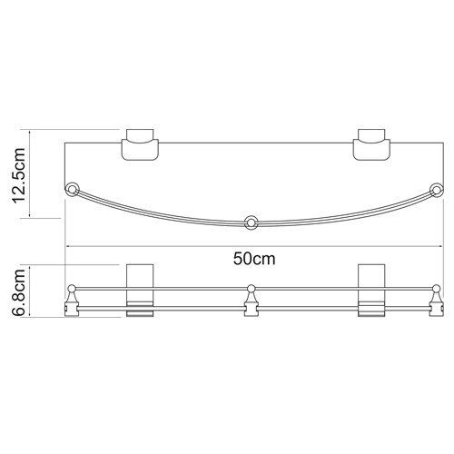 Полка WasserKRAFT Exter K-5244 фото 3