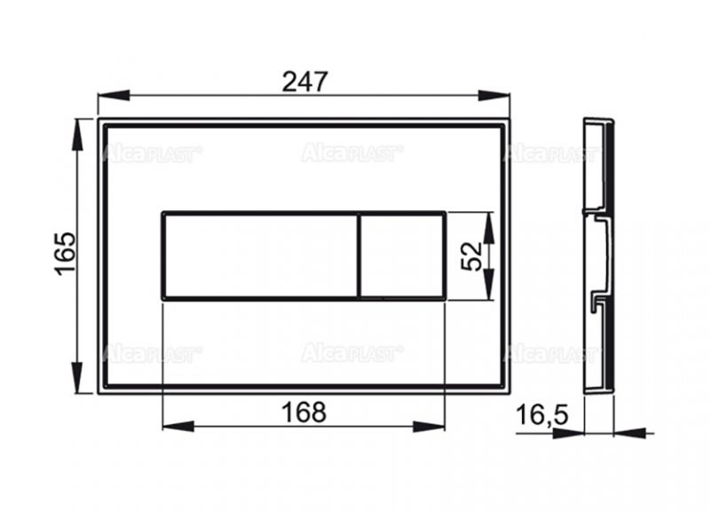 Кнопка смыва AlcaPlast M1375