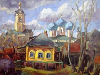 Картина "Серпухов. Высоцкий монастырь" Нина Силаева