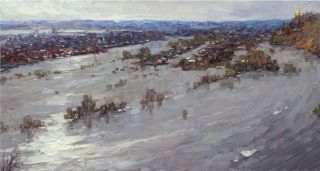 Картина "Большая вода на Сердобе" Вилков Андрей