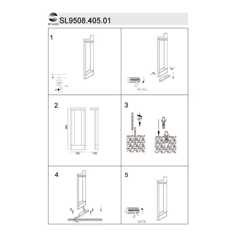 Светильник уличный наземный ST Luce VITAE SL9508.405.01