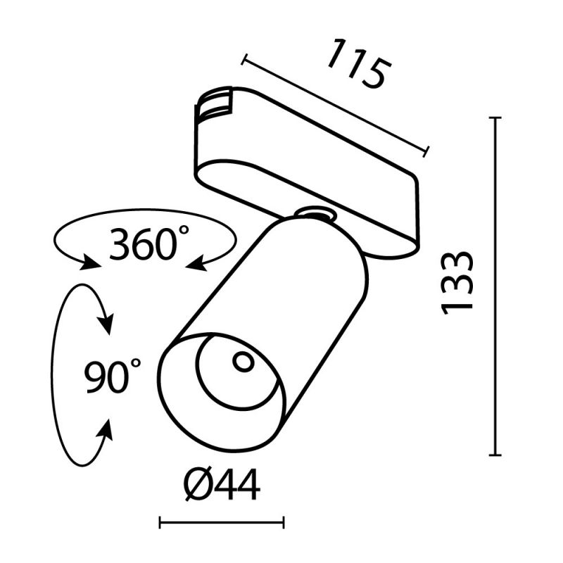 Трековый светильник Maytoni FOCUS LED 48V 12W IP20 4000K TR103-1-12W4K-M-B фото 4