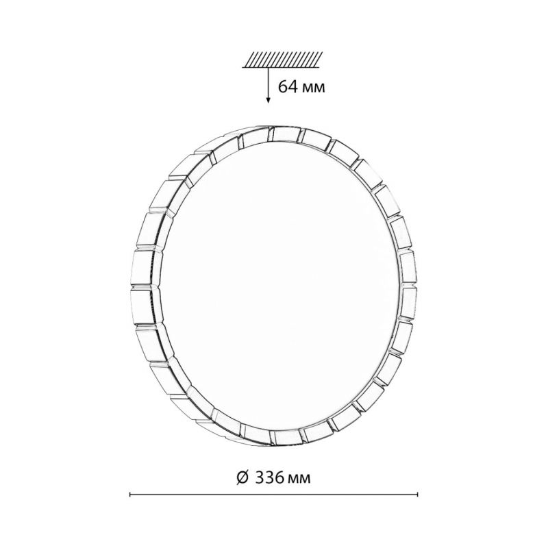 Светильник Sonex PALE SN пластик/белый/золотой LED 30Вт 4000К D336 IP43 ATABI GOLD  7648/CL