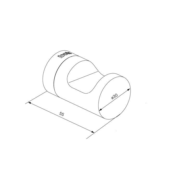 Крючок одинарный Iddis Noa NOABL10i41 черный матовый фото 2