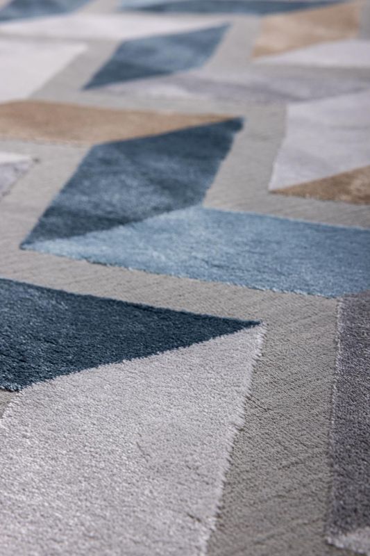 Турецкий ковер из полиэстера Carpet «PARKER» 0106A-BLU 160 x 230 см фото 6